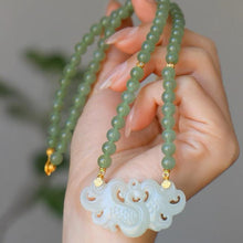 Natural Jade Necklace Phoenix Nephrite Necklace
