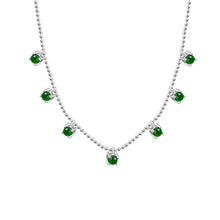 Natural Jade Necklace Silver Jadeite Necklace