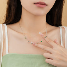 Natural Jade Necklace Silver Jadeite Necklace