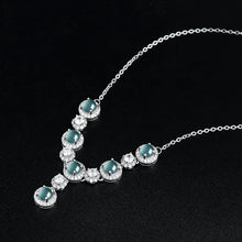 Natural Jade Necklace Silver Jadeite Necklace