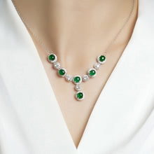 Natural Jade Necklace Silver Jadeite Necklace