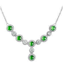 Natural Jade Necklace Silver Jadeite Necklace