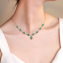 Natural Jade Necklace Silver Jadeite Necklace
