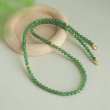Natural Jade Necklace Silver Nephrite Necklace