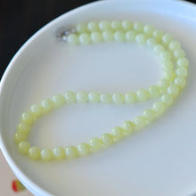 Natural Jade Necklace Silver Nephrite Necklace