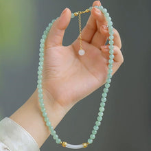 Natural Jade Necklace Silver Nephrite Necklace