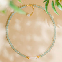 Natural Jade Necklace Silver Nephrite Necklace