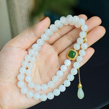Natural Jade Necklace Silver Nephrite Necklace