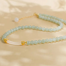 Natural Jade Necklace Silver Nephrite Necklace