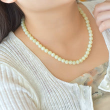 Natural Jade Necklace Silver Nephrite Necklace