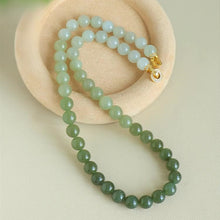 Natural Jade Necklace Silver Nephrite Necklace