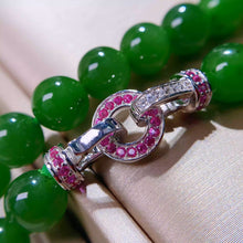 Natural Jade Necklace Silver Nephrite Necklace