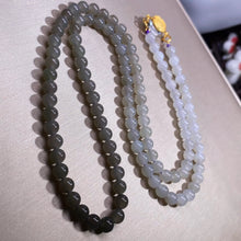 Natural Jade Necklace Silver Nephrite Necklace
