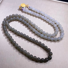 Natural Jade Necklace Silver Nephrite Necklace