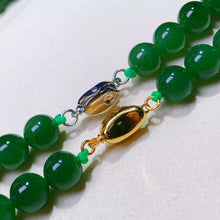 Natural Jade Necklace Silver Nephrite Necklace