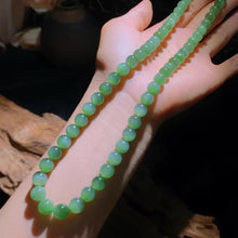 Natural Jade Necklace Silver Nephrite Necklace