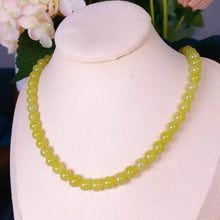Natural Jade Necklace Silver Nephrite Necklace