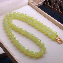 Natural Jade Necklace Silver Nephrite Necklace