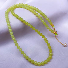 Natural Jade Necklace Silver Nephrite Necklace
