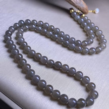 Natural Jade Necklace Silver Nephrite Necklace