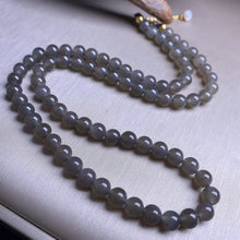 Natural Jade Necklace Silver Nephrite Necklace