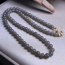 Natural Jade Necklace Silver Nephrite Necklace