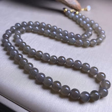 Natural Jade Necklace Silver Nephrite Necklace