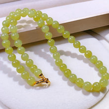 Natural Jade Necklace Silver Nephrite Necklace
