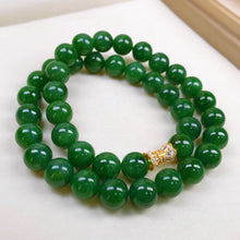 Natural Jade Necklace Silver Nephrite Necklace