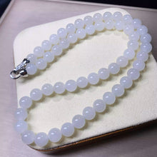 Natural Jade Necklace Silver Nephrite Necklace