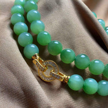 Natural Jade Necklace Silver Nephrite Necklace