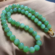 Natural Jade Necklace Silver Nephrite Necklace