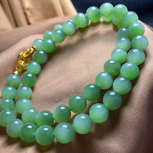 Natural Jade Necklace Silver Nephrite Necklace