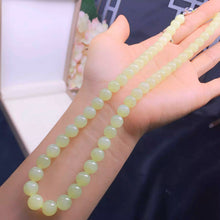 Natural Jade Necklace Silver Nephrite Necklace