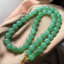 Natural Jade Necklace Silver Nephrite Necklace