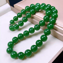 Natural Jade Necklace Silver Nephrite Necklace