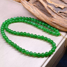 Natural Jade Necklace Silver Nephrite Necklace