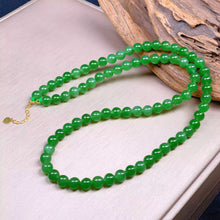 Natural Jade Necklace Silver Nephrite Necklace
