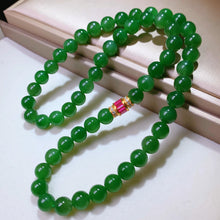 Natural Jade Necklace Silver Nephrite Necklace