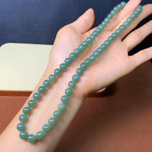 Natural Jade Necklace Silver Nephrite Necklace