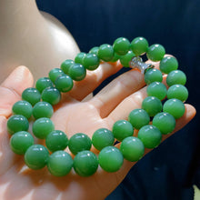 Natural Jade Necklace Silver Nephrite Necklace