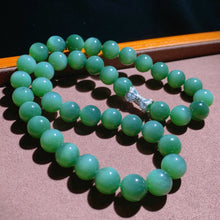 Natural Jade Necklace Silver Nephrite Necklace