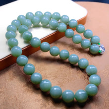 Natural Jade Necklace Silver Nephrite Necklace