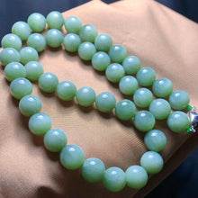 Natural Jade Necklace Silver Nephrite Necklace