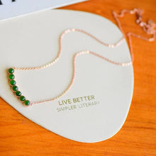 Natural Jade Necklace Silver Nephrite Necklace
