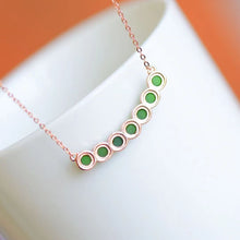 Natural Jade Necklace Silver Nephrite Necklace