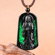 Natural Jade Pendant Amitabha Buddha Jadeite Pendant