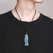 Natural Jade Pendant Amitabha Buddha Jadeite Pendant
