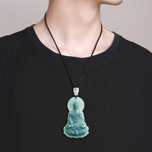 Natural Jade Pendant Amitabha Buddha Jadeite Pendant