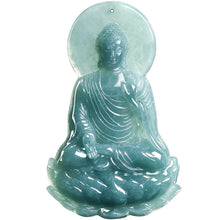 Natural Jade Pendant Amitabha Buddha Jadeite Pendant